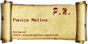 Panics Melina névjegykártya